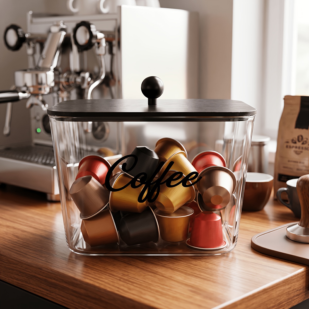 Coffee Pod Holder with Lids Pl - огляд і ціна Coffee Equipment Rack