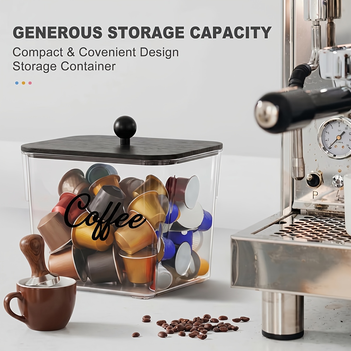 Coffee Pod Holder with Lids Pl - огляд і ціна Coffee Equipment Rack