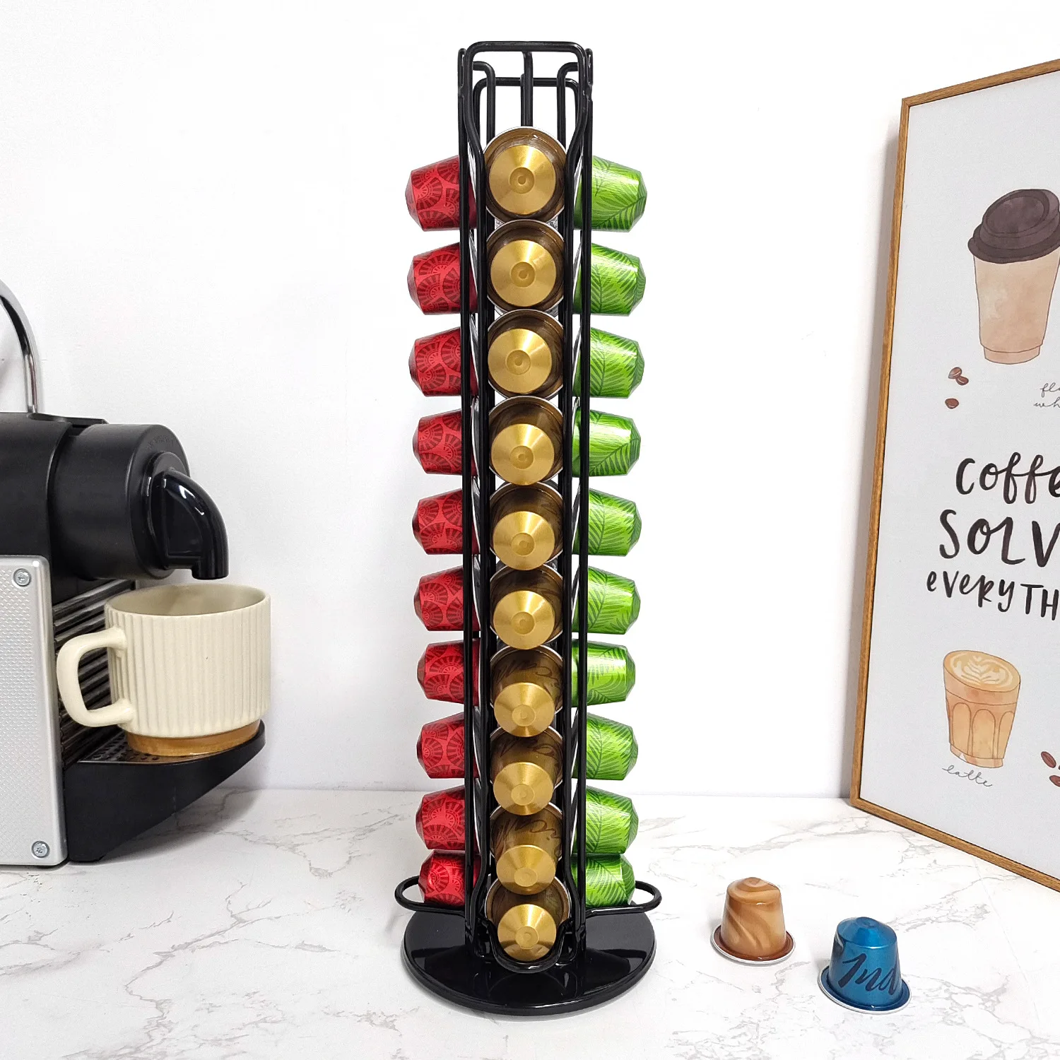 1PC 40 Pod Coffee Capsules Nes - огляд і ціна Coffee Equipment Rack