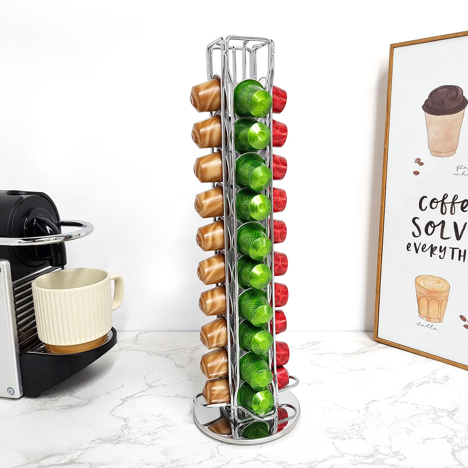 1PC 40 Pod Coffee Capsules Nes - огляд і ціна Coffee Equipment Rack
